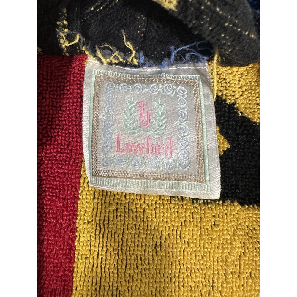 VTG TJ Lawford Robe Stars Large Stars Celestial Cotton Robe Turkish 90s No Belt - Picture 9 of 12